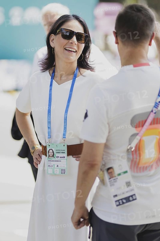 Annalena Bärbock (Bündnis 90/Die Grünen), Federal Foreign Minister, photographed during the Olympic Games in Paris, 01.08.2024. Foreign Minister Bärbock is travelling to Paris for political talks and to visit the Olympic Games. /
