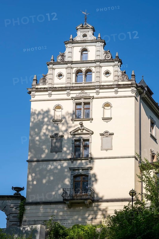 Steinegg Castle, a castle rebuilt in 1887 in the Neo-Renaissance style and renovated and remodelled from 2006, Hüttwilen, Canton Thurgau, Switzerland, Europe
