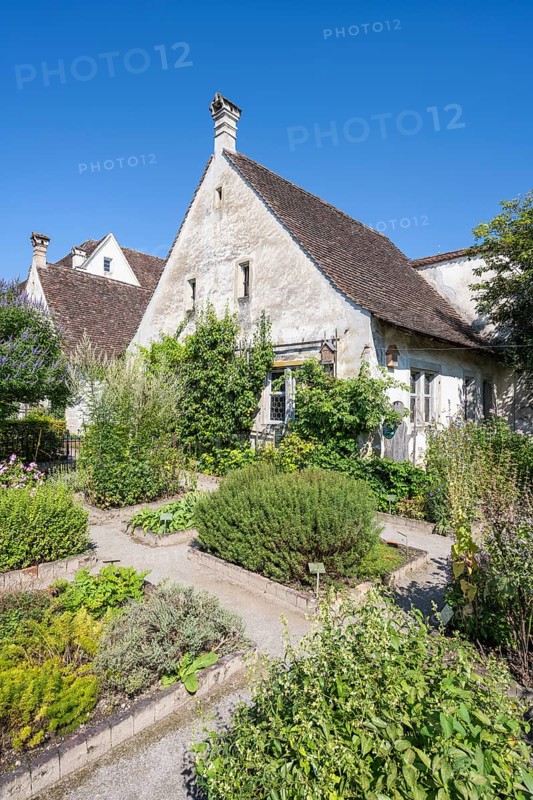 Cell house and historic herb garden, Ittingen Charterhouse, Warth-Weiningen near Frauenfeld, Canton Thurgau, Switzerland, Europe