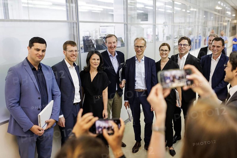 Annalena Bärbock (Alliance 90/The Greens), Federal Foreign Minister, photographed during a visit to the Carl Zeiss Group during the Foreign Minister's trip to Germany in Jena, 31 July 2024