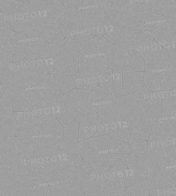 Abstract gray mosaic pattern with interconnected geometric shapes and textured surface