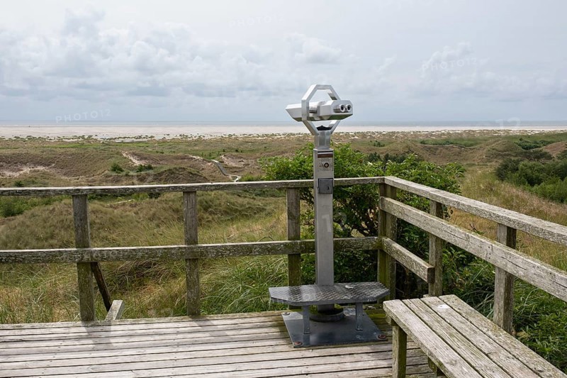 Viewing platform in the dunes, Amrum, North Sea island, North Frisia, Schleswig-Holstein, Germany, Europe