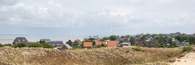 View of the village, Wittdün, Amrum, North Sea island, North Frisia, Schleswig-Holstein, Germany, Europe