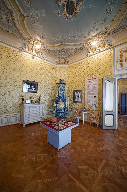 Dressing room of Princess Ida, museum, neoclassical Lower Castle, interior view, residential town of Greiz, Thuringia, Germany, Europe