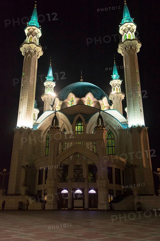 Famous tourist attraction, modern architecture in the center of Kazan. Islam and traveling