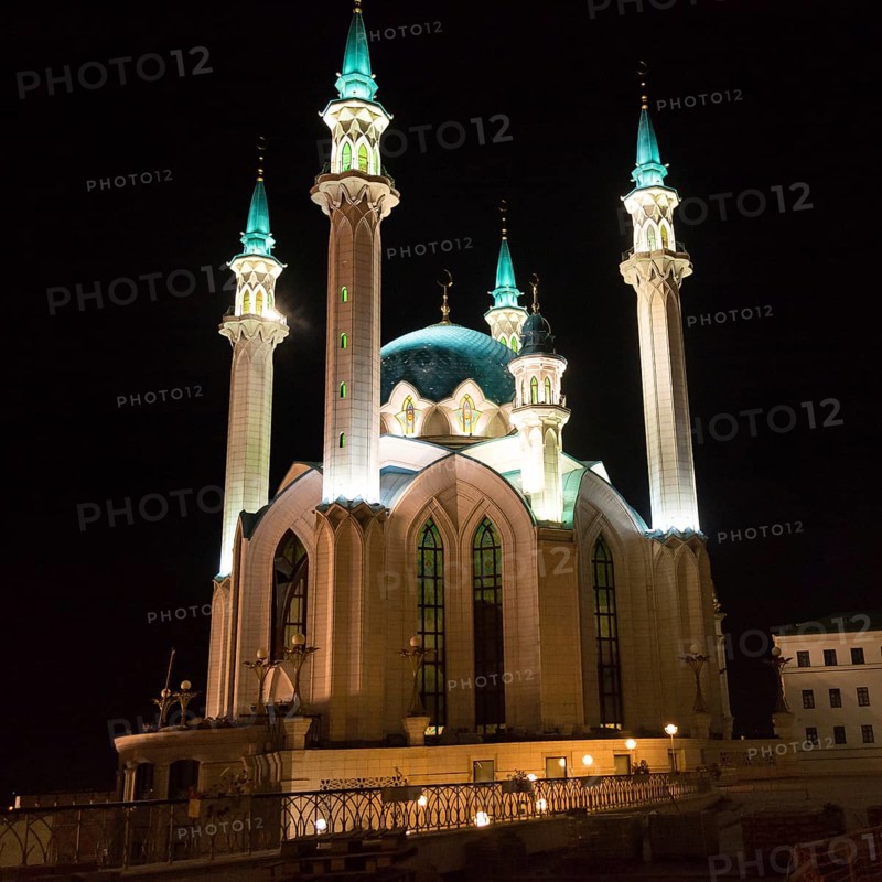 Famous tourist attraction, modern architecture in the center of Kazan. Islam and traveling