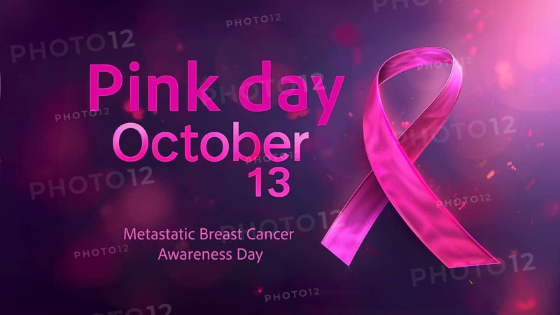 Poster for Breast Cancer Awareness Month in October, AI generated