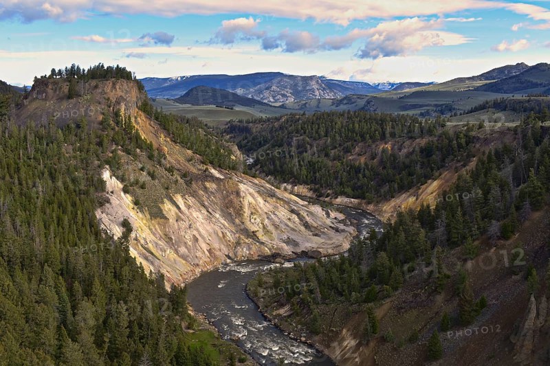 River Valley Yellowstone National Park. Wyoming, United States, North America