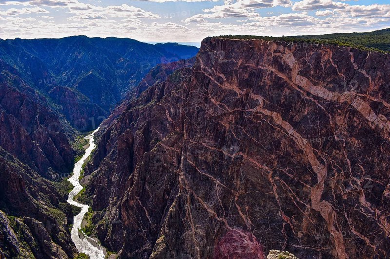 Painted Wall Black Canyon of the Gunnison National Park. Colorado, United States, North America