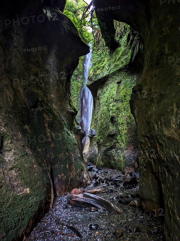 Waterfall Sombrio Beach. Vancouver Island British Columbia, Canada, North America