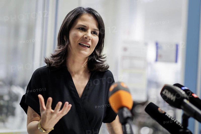 Annalena Bärbock (Alliance 90/The Greens), Federal Foreign Minister, during a press statement as part of a visit to the Carl Zeiss Group during the Foreign Minister's trip to Germany in Jena, 31 July 2024