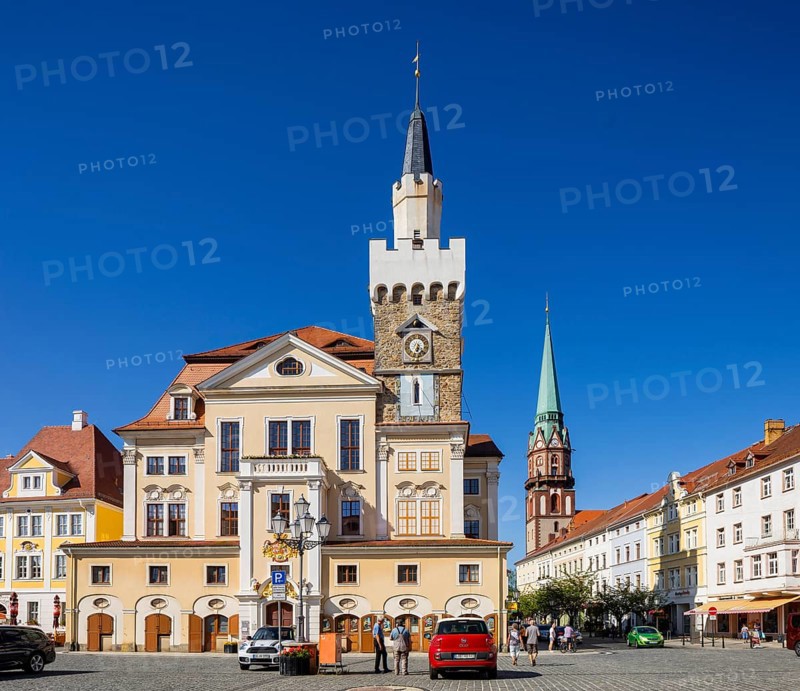 Löbau is a large district town in the district of Görlitz in Upper Lusatia in Saxony. Old Town Löbau Town Hall, Löbau, Löbau, Saxony, Germany, Europe