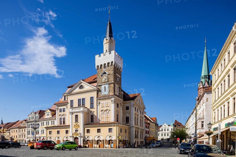 Löbau is a large district town in the district of Görlitz in Upper Lusatia in Saxony. Old Town Löbau Town Hall, Löbau, Löbau, Saxony, Germany, Europe
