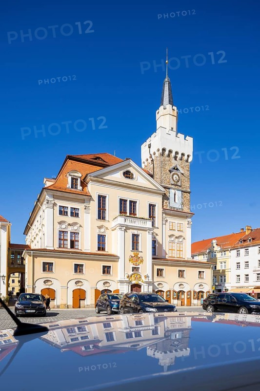 Löbau is a large district town in the district of Görlitz in Upper Lusatia in Saxony. Old Town Löbau Town Hall, Löbau, Löbau, Saxony, Germany, Europe