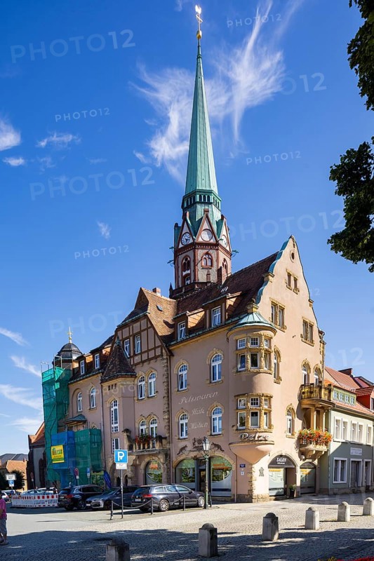 Löbau is a large district town in the district of Görlitz in the Upper Lusatia region of Saxony. Old Town Nicolaiplatz, Löbau, Löbau, Saxony, Germany, Europe