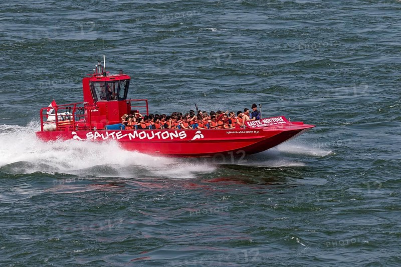 Jet boating, jet boat ride on the Saint Lawrence River, Summer, Montreal, Province of Quebec, Canada, North America