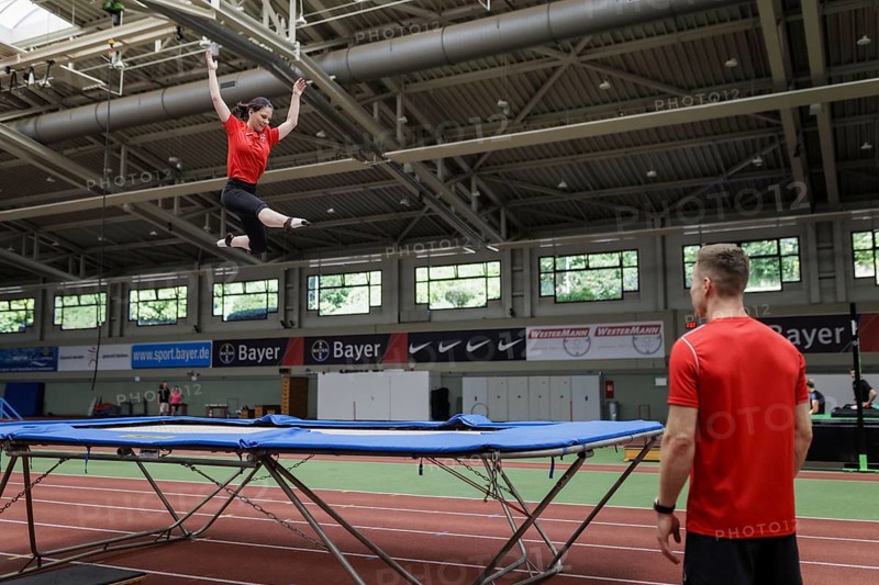 Annalena Bärbock (Bündnis 90/Die Grünen), Federal Foreign Minister, photographed during a visit to the federal base of TSV Bayer 04 Leverkusen e.V. Fritz-Jacobi athletics facility during the Foreign Minister's trip to Germany in Leverkusen, 30 July 2024