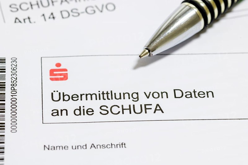 Form, transmission of data to Schufa, credit information, Kreissparkasen, biros