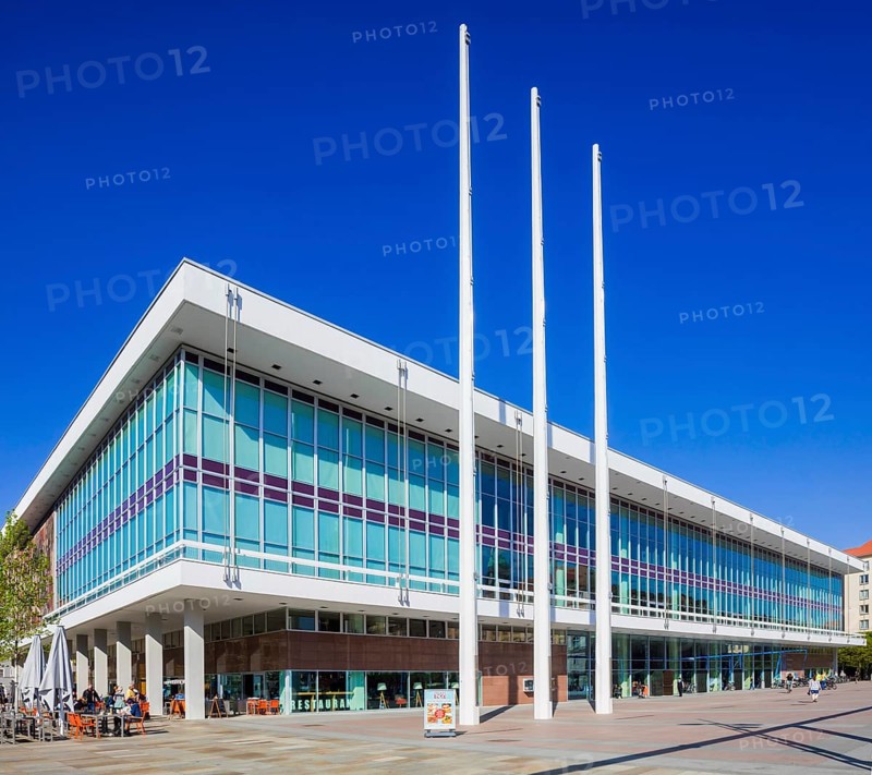 The Kulturpalast Dresden is a modernist GDR building by the architect Wolfgang HÃ¤nsch