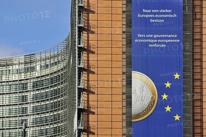 The European Commission, executive body of the European Union, are based in the Berlaymont building of Brussels, Belgium, Europe