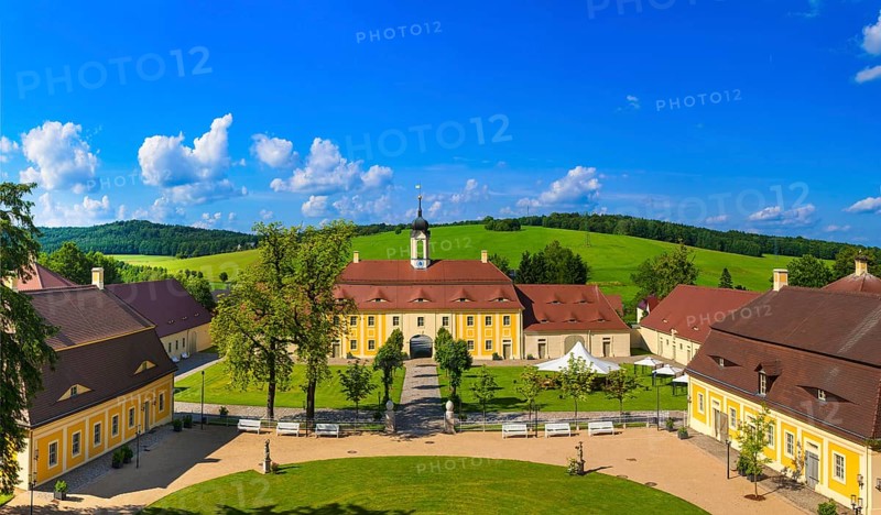 Baroque Rammenau Castle, Rammenau Castle in Rammenau near Bischofswerda in the district of Bautzen is one of the most beautiful preserved baroque country castles in Saxony