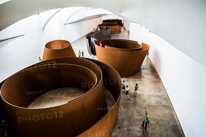 Guggenheim Museum, architect Frank Gehry, interior view, artist Richard Serra, Bilbao, Basque Country, Spain, Europe