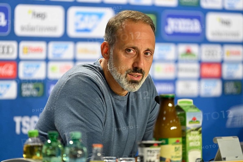 Press Conference, PK, Coach Coach Peregrino Matarazzo TSG 1899 Hoffenheim, PreZero Arena, Sinsheim, Baden-Württemberg, Germany, Europe