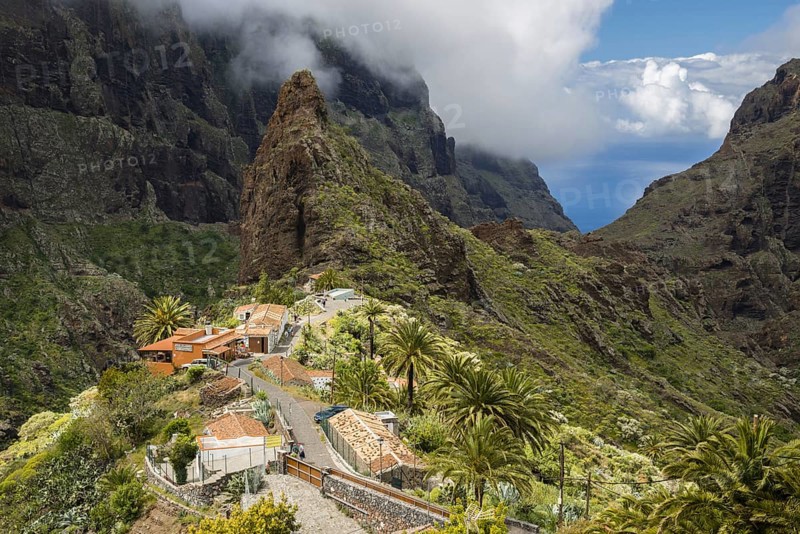 Masca mountain village, Masca Gorge, Barranco de Masca, Teno Mountains, Tenerife, Canary Islands, Spain, Europe