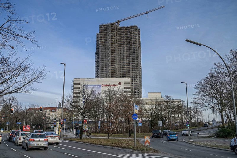 Construction site residential building Überlin, Steglitzer Kreisel, SchlossstraÃŸe, Steglitz, Berlin, Germany, Europe