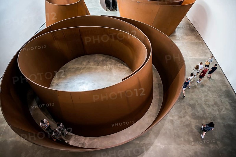 Guggenheim Museum, architect Frank Gehry, interior view, artist Richard Serra, Bilbao, Basque Country, Spain, Europe
