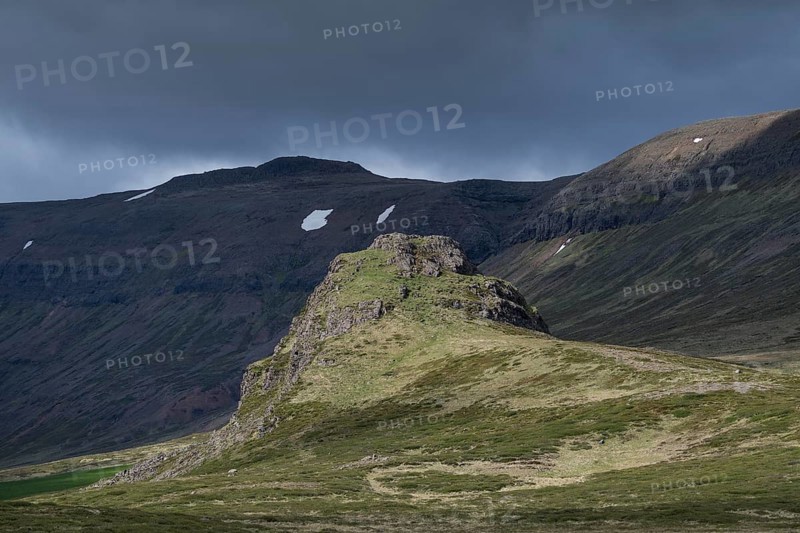 So-called Cathedral of the Elves, Ãlfakirkjan, Tungustapi, Saelingsdalur, Laugar, Westfjords, Iceland, Europe