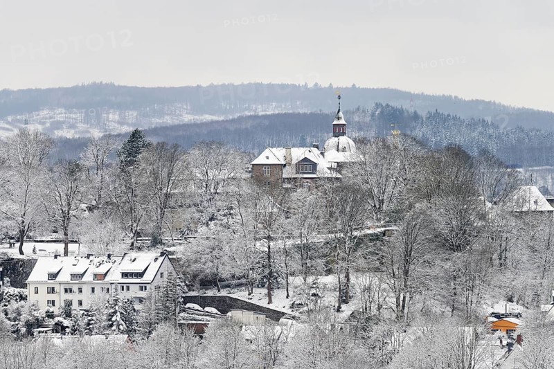 Höhenburg, Upper Castle also Upper Castle in Winter, Siegerland Museum, Krönchen, Landmark, Siegen, Siegerland, Siegen-Wittgenstein District, North Rhine-Westphalia, Germany, Europe