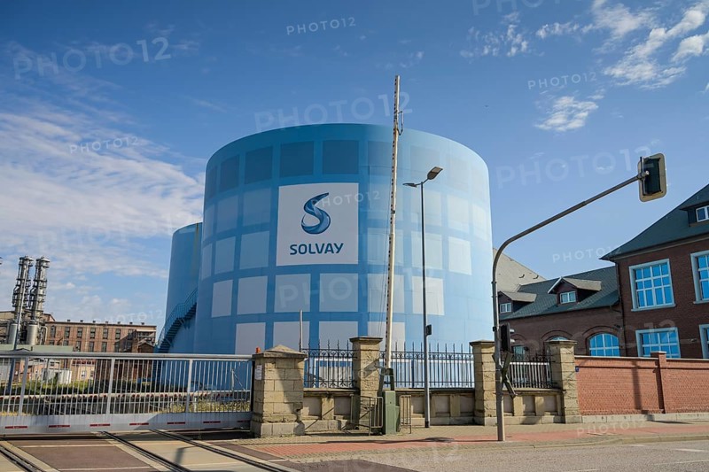 Solvay Chemicals, Köthensche StraÃŸe, Bernburg, Salzlandkreis, Saxony-Anhalt, Germany, Europe