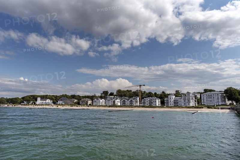 Exclusive hotels and holiday flats on the beach in Heiligendamm, Mecklenburg-Vorpommern, Germany, Europe