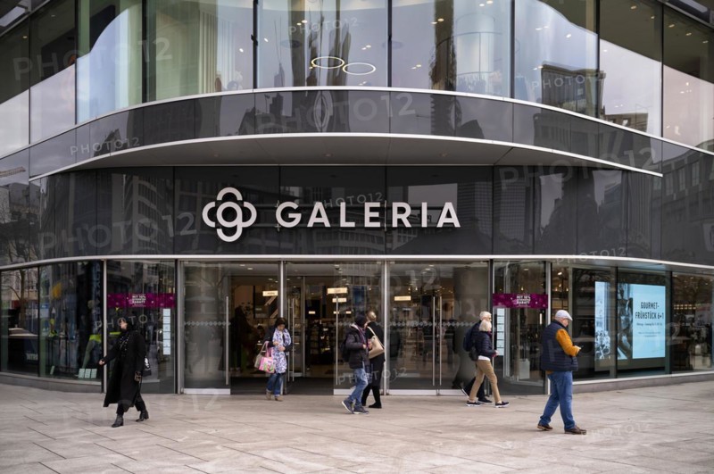 Galeria Kaufhof Hauptwache, department stores' chain, logo, entrance area, Frankfurt am Main, Hesse, Germany, Europe
