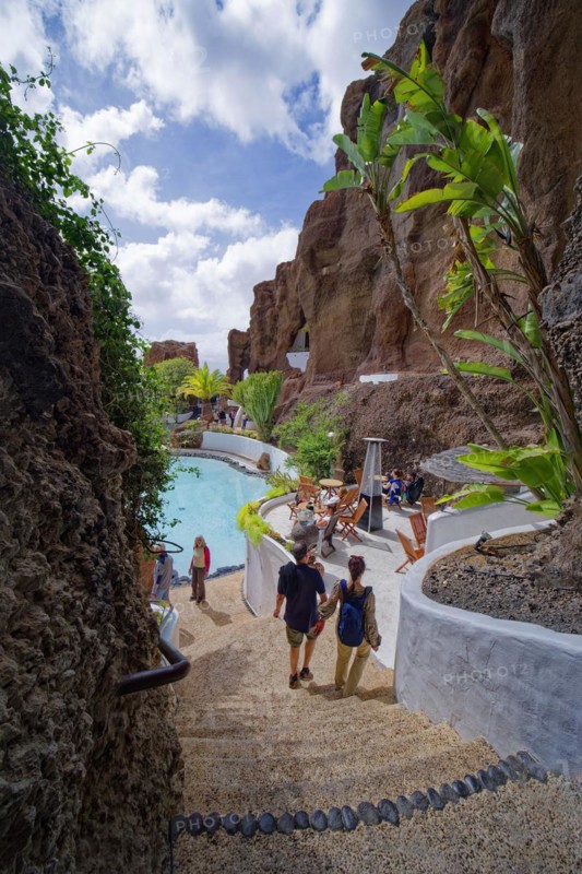 Museo LagOmar, Lagomar Museum, designed by César Manrique and Jesus Soto, Nazaret, Tahiche, Lanzarote, Canary Islands, Canary Islands, Spain, Europe