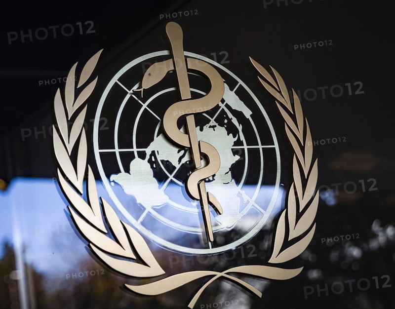 The logo of the World Health Organisation (WHO), taken at the organisation's headquarters in Geneva. 24.02.2020