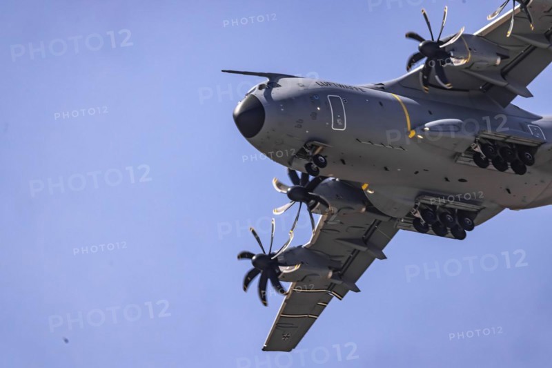 Airbus A400M Atlas, flight demonstration during the International Aerospace Exhibition, ILA Berlin Air Show, Schönefeld, Brandenburg, Germany, Europe