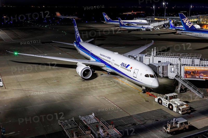 An ANA All Nippon Airways Boeing 787-9 Dreamliner aircraft with registration number JA935A at Tokyo Haneda Airport (HND) in Tokyo, Japan, Asia