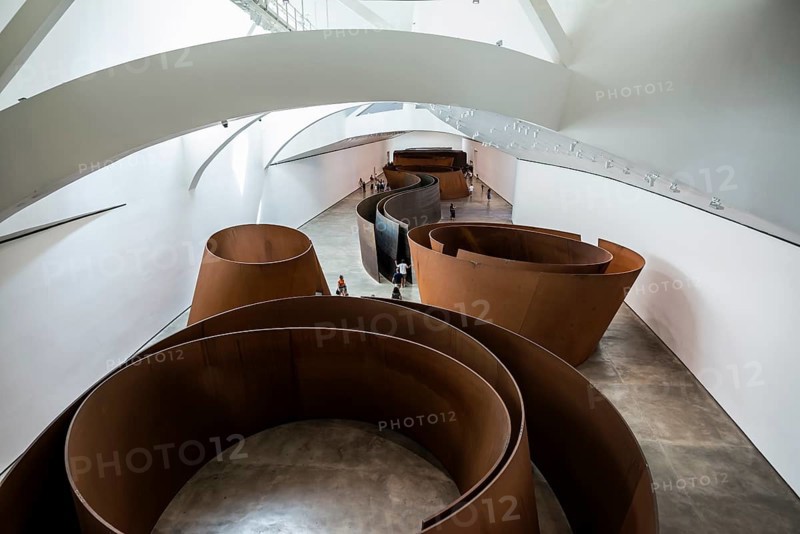 Guggenheim Museum, architect Frank Gehry, interior view, artist Richard Serra, Bilbao, Basque Country, Spain, Europe