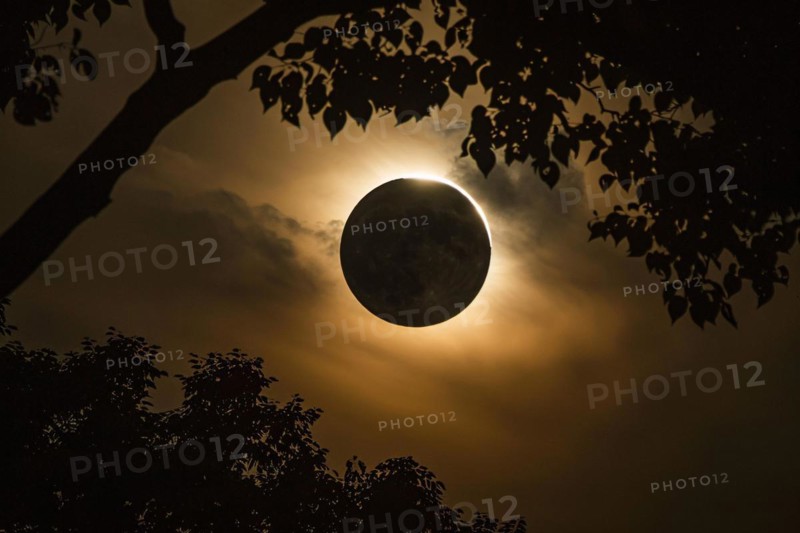 Solar eclipse in sky. KI generiert, generiert, AI generated