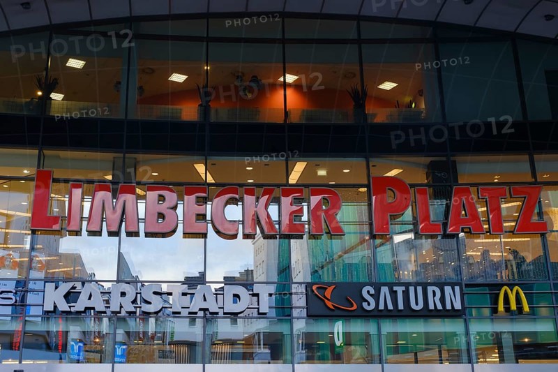 Façade of the Limbecker Platz shopping centre, Essen, Ruhr area, North Rhine-Westphalia, Germany, Europe