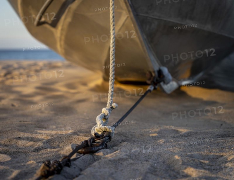 Small fishing boats on the beach, Baabe, Rügen, Mecklenburg-Vorpommern, Germany, Europe