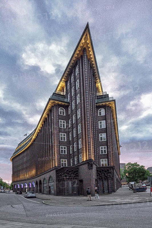 Chilehaus from the outside, Hamburg, Germany, Europe