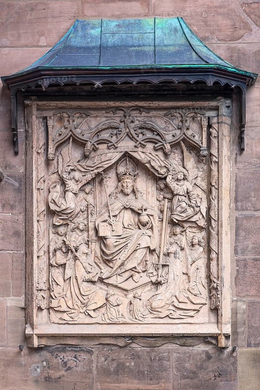 Epitaph named after Kunz Horn, one of the richest citizens of Nuremberg around 1500, Lorenzkirche, Nuremberg, Middle Franconia, Bavaria, Germany, Europe