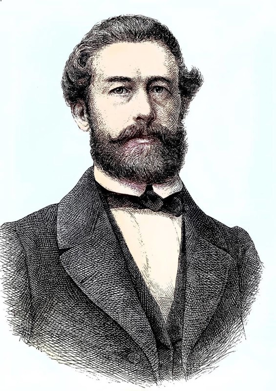 Daniel Gottlob Moritz Schreber, 1808, 1861, a German doctor and professor at the University of Leipzig and initiator of allotment gardens, c. 1885, Historical, digitally restored reproduction from a 19th century original