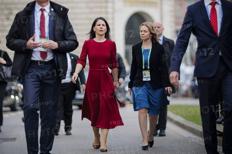 Annalena BÃ¤rbock (Alliance 90/The Greens), Federal Foreign Minister, photographed on her arrival at the Hotel Bayerischer Hof. Munich, 16.02.2024. Photographed on behalf of the Federal Foreign Office