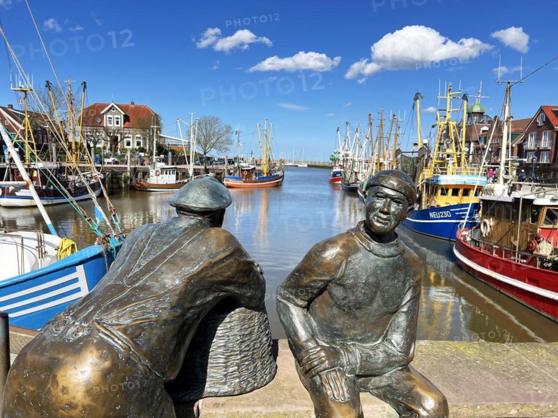Harbour, Neuharlingersiel, East Frisia, Germany, Europe