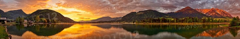 Sunrise, Walchsee, Tyrol, Austria, Europe