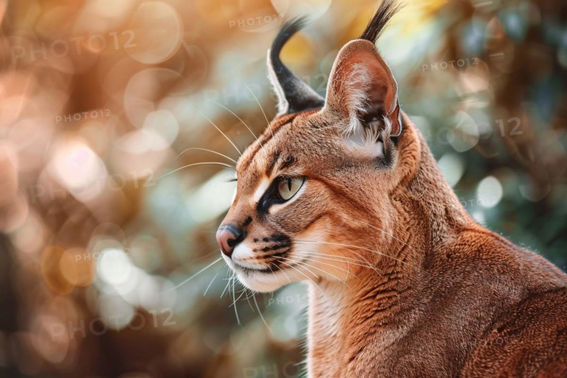Portrait of wild Caracal cat. KI generiert, generiert, AI generated